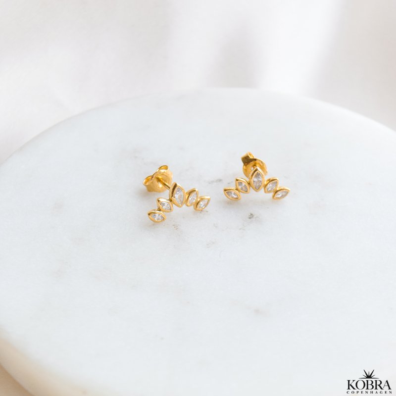 "Demi" unikke guld restikker med sten