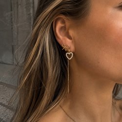 Mon Ch�ri 18K Gold Plated Heart Earrings