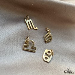 "Hoshi" hndlavet stjernetegns charm i guld