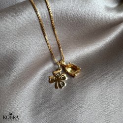 "Summery" Citrin (Charm) forgyldt