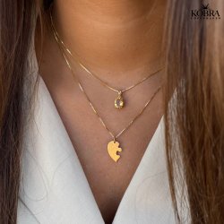 "Friends forever"  Friend necklace with heart in gold