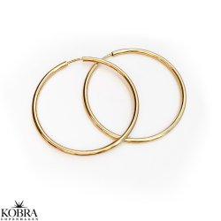 "Cirkeline" guld hoops / creoler (Large)