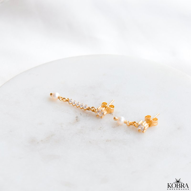 "Starla" asymmetrical gold stud earrings