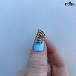 "Fay" Enkel earcuff i forgyldt 18 karat guld