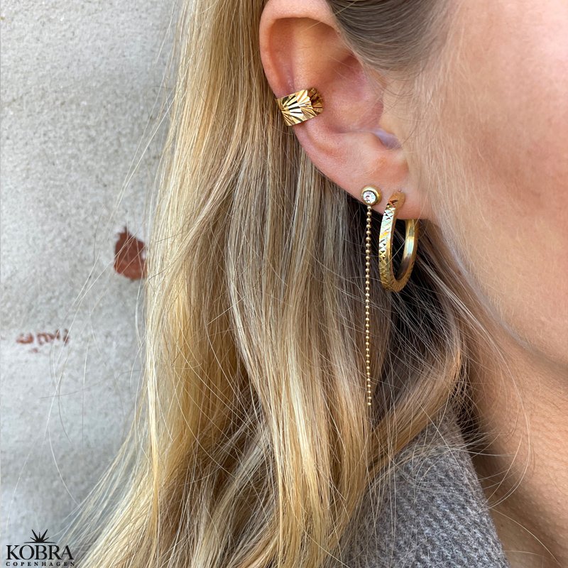 Chunky "Alex" reringe i 18 karat forgyldt