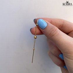 "Cayenne" 18 karat forgyldt earcuff / respyd med guldkugler