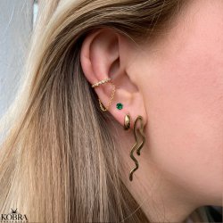 "Colleen" 18 carat gold plated earcuff with chain