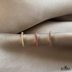 "Camille" earcuff i guld med sten