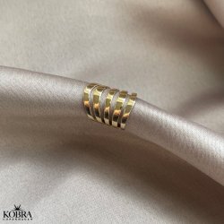 "Fay" Enkel earcuff i forgyldt 18 karat guld