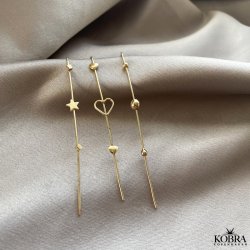 "Cayenne" 18 karat forgyldt earcuff / respyd med guldkugler