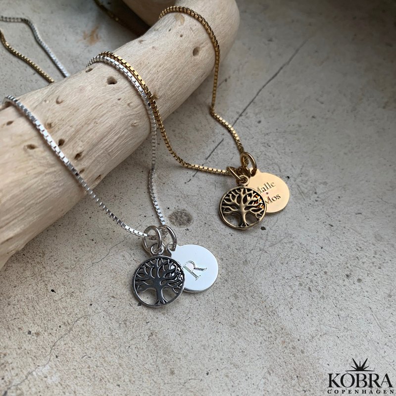 "Blaze" 18 carat gold plated necklace with Tree of Life