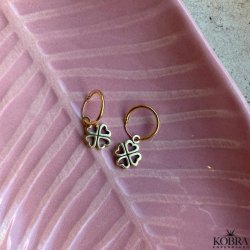 "Destiny" 18 karat forgyldte creolere med Firklvere