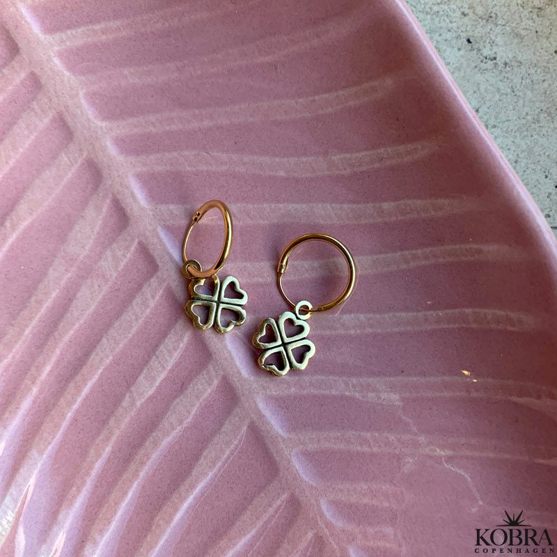 "Destiny" 18 karat forgyldte creolere med Firklvere