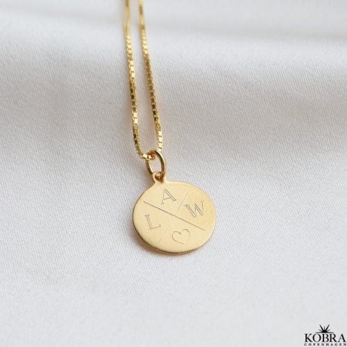 ID tag in 18 carat gold plated with