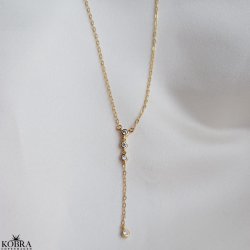 "Ziva" drop necklace in gold