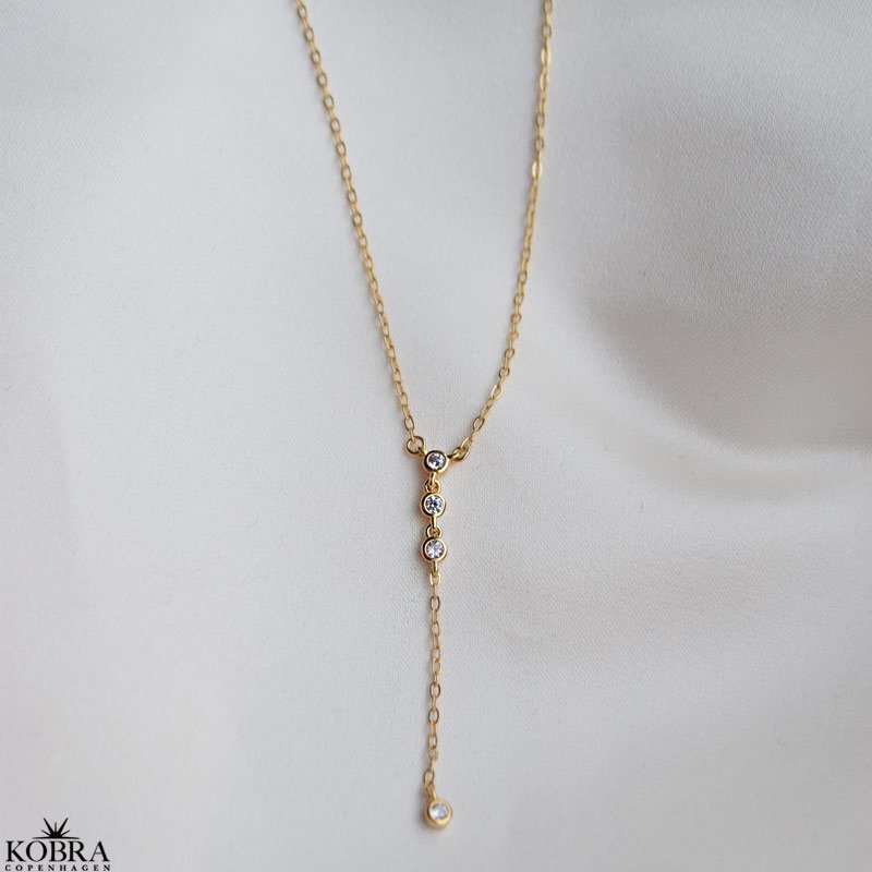"Ziva" drop necklace in gold