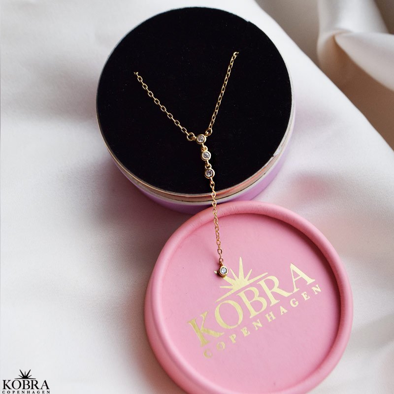"Ziva" drop necklace in gold