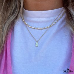 "Kayla" 18 carat gold plated necklace with small stones