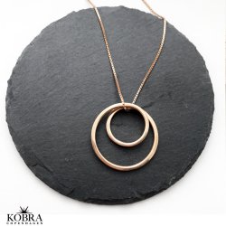 "Shell" enkelt guld halskde med vedhng i runde former