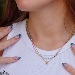 "Callista" simple necklace with moon charm