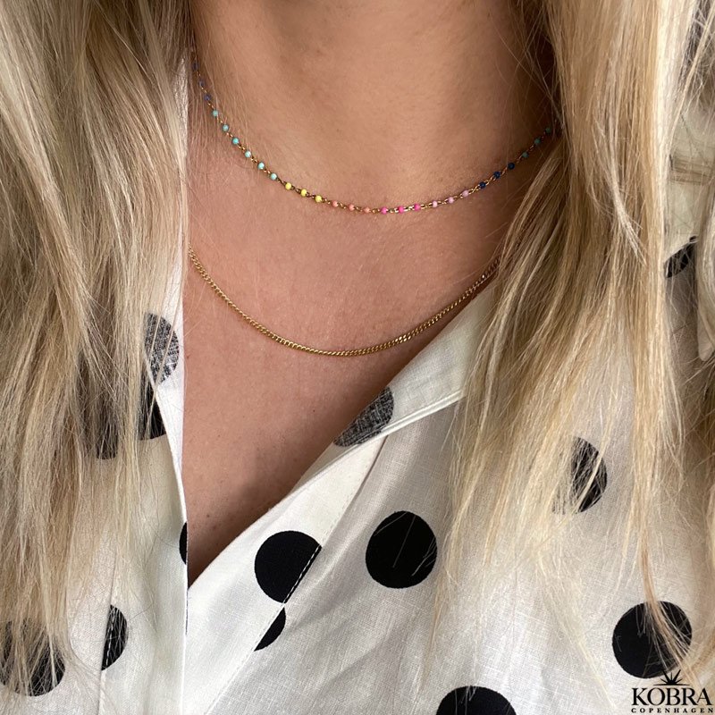  "Moria" gold necklace with colored balls