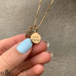 "Blaze" 18 carat gold plated necklace with Tree of Life