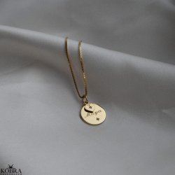 "Rocket" guld halskde med hjertevedhng og din gravering