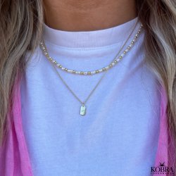 "Kayla" 18 carat gold plated necklace with small stones