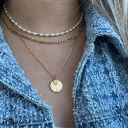 "Rocket" guld halskde med hjertevedhng og din gravering