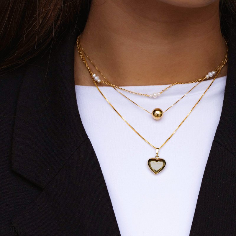 "Midsommar" guld perlehalskde