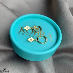 "Harlekin" 14 carat gold-plated earrings