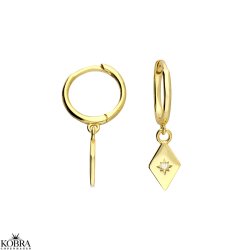 "Harlekin" 14 carat gold-plated earrings