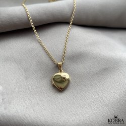 "Jasmine" 18 carat gold plated heart medallion