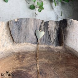 "Mathilde" hjerte armbnd i guld med personlig gravering