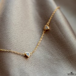 "Junie" gold necklace / choker with hearts