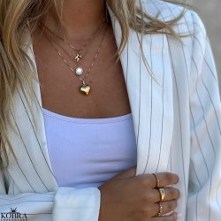 "Flora" mother-of-pearl necklace with engraving