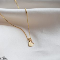 "Memories" gold heart necklace