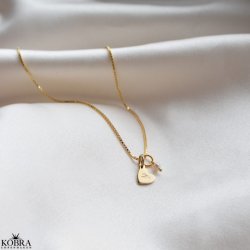 "Memories" gold heart necklace
