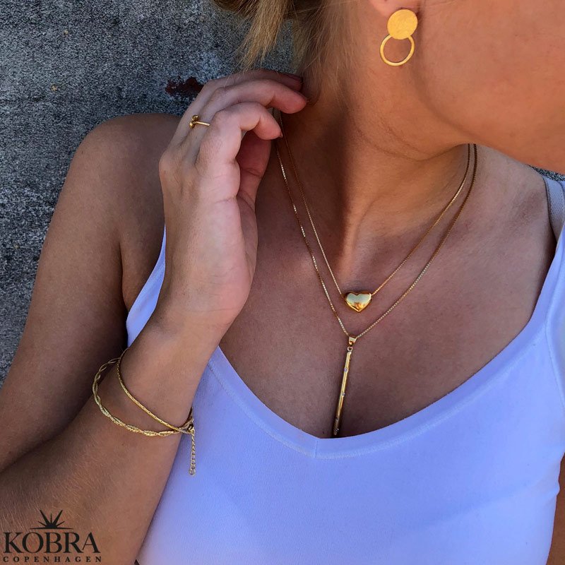  "Aura" hjerte halsk�de inklusiv gravering