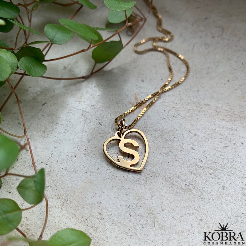 "Soul" guld hjerte halskde med dit bogstav