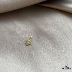 "Rocket" Hjerte charm i forgyldt med sten