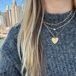 "Ellish" choker / halskde i guld med bl aquamariner og hvid ferskvandsperle