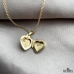 "Jasmine" 18 carat gold plated heart medallion