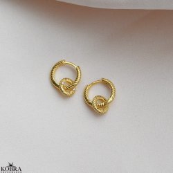 "Donut" guld reringe med guld ringe