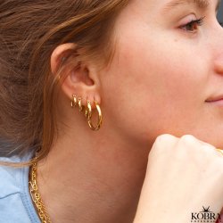 "Friday" mikro guld hoops