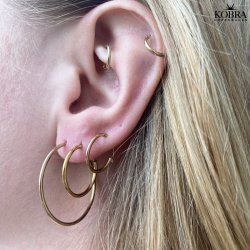 "Cirkeline" hoops (xs) i forgyldt