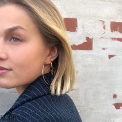 "Cirkeline" silver hoops / creoles (Large)