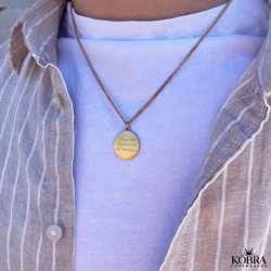 "Axton" 18 karat forgyldt Id tag med gravering