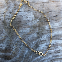"Infinity" 18 karat forgyldt ankelkde med infinity