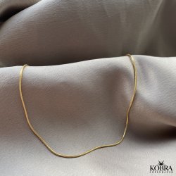 "Shiva" tynd slangekde i 18 karat forgyldt